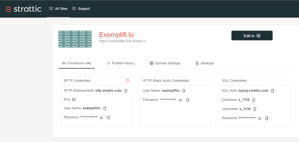 exemplifi strattic dashboard overview