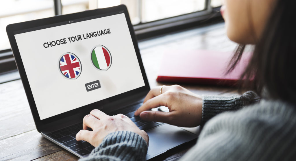 language screen